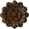 Ekena Millwork Emery Leaf Ceiling Medallion, Hand-Painted Root Beer Crackle, 7 5/8"OD x 1"P CM07EMRBC - alternate 1